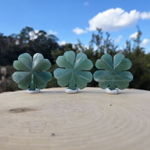 Green Aventurine Four-Leaf Clover