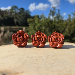 Red Jasper Rose Carving
