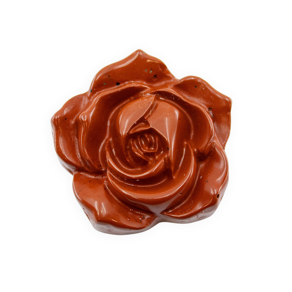 Red Jasper Rose Carving - Image 2