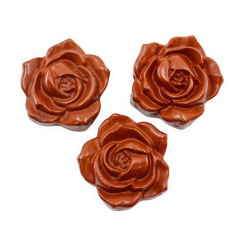 Red Jasper Rose Carving - Image 5