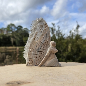 Quartz Butterfly Fairy Carving