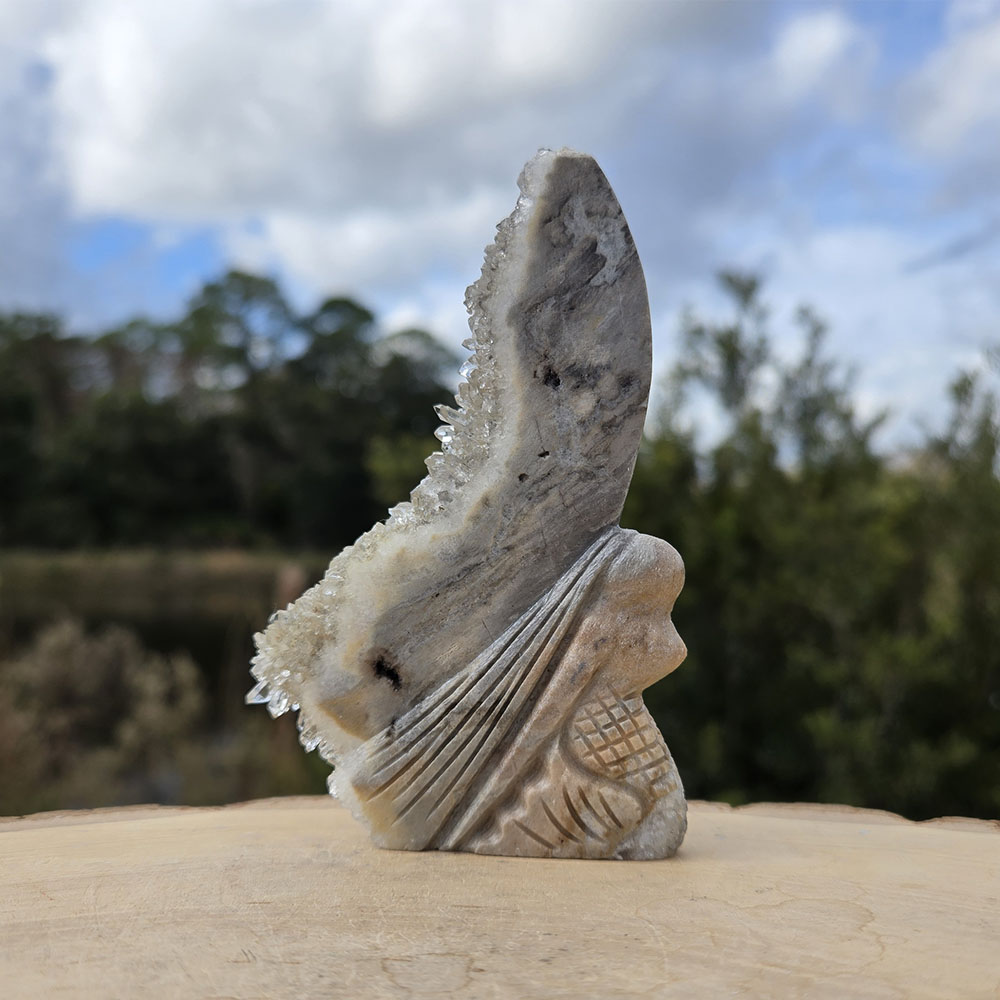 Quartz Mermaid Fairy Carving