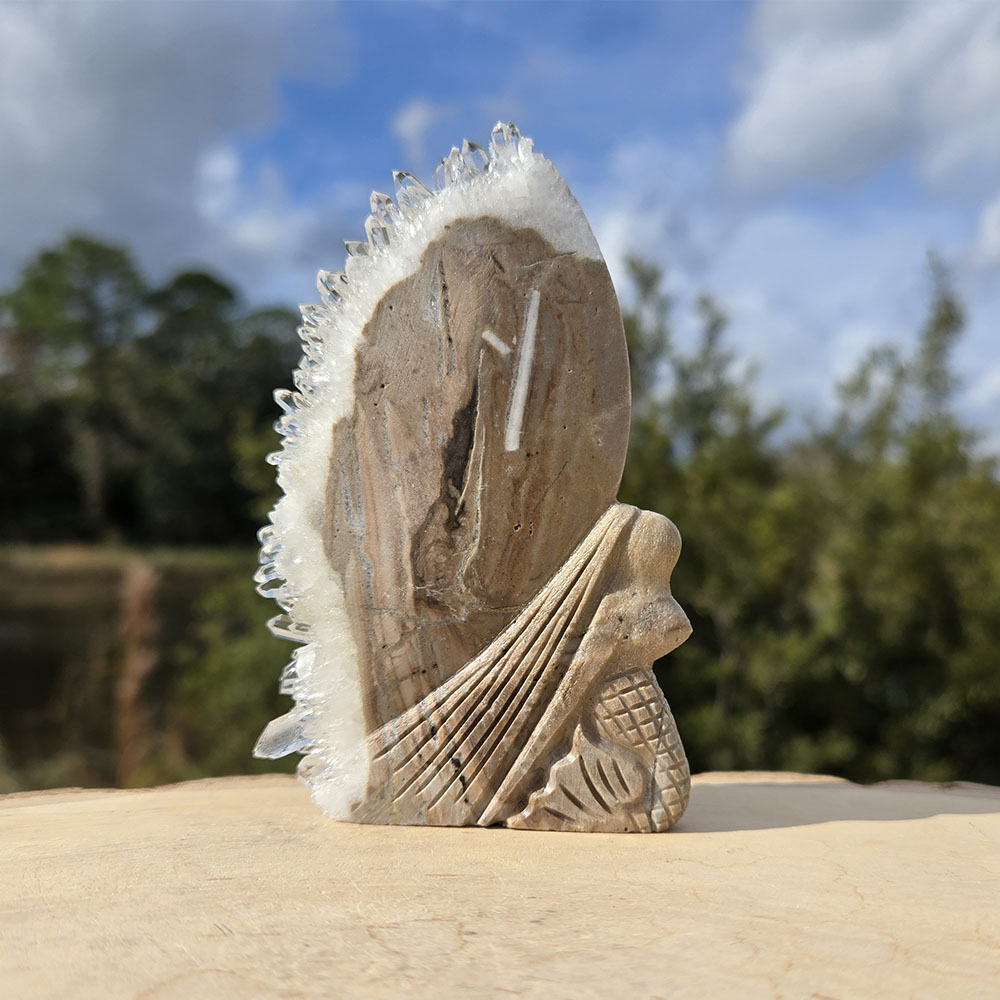 Quartz Mermaid Fairy Carving