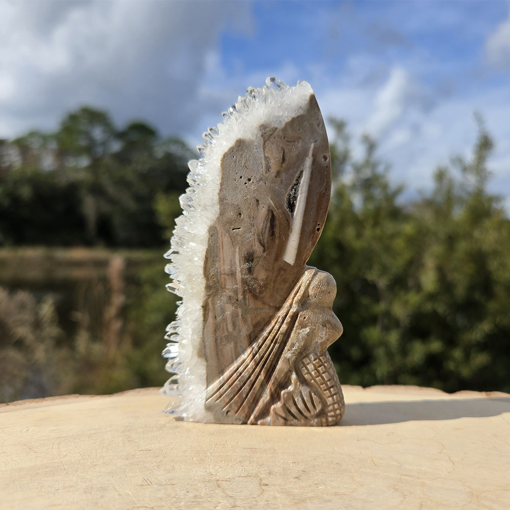 Quartz Mermaid Fairy Carving