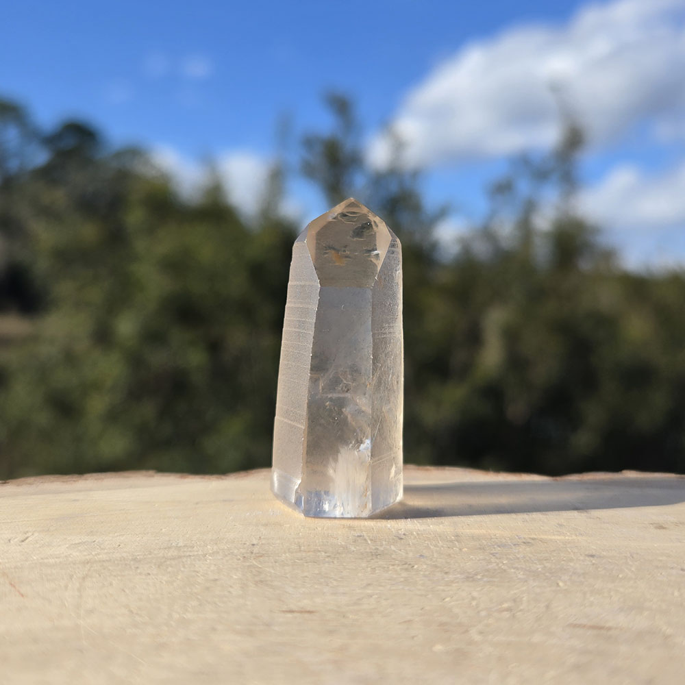 Polished Lemurian Seed Quartz Point
