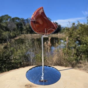 Carnelian Moon with Zodiac Stand