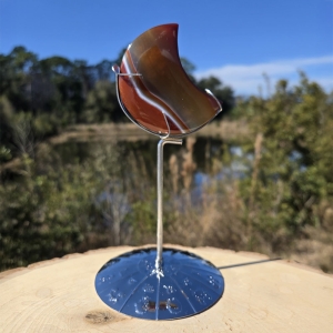 Carnelian Moon with Zodiac Stand