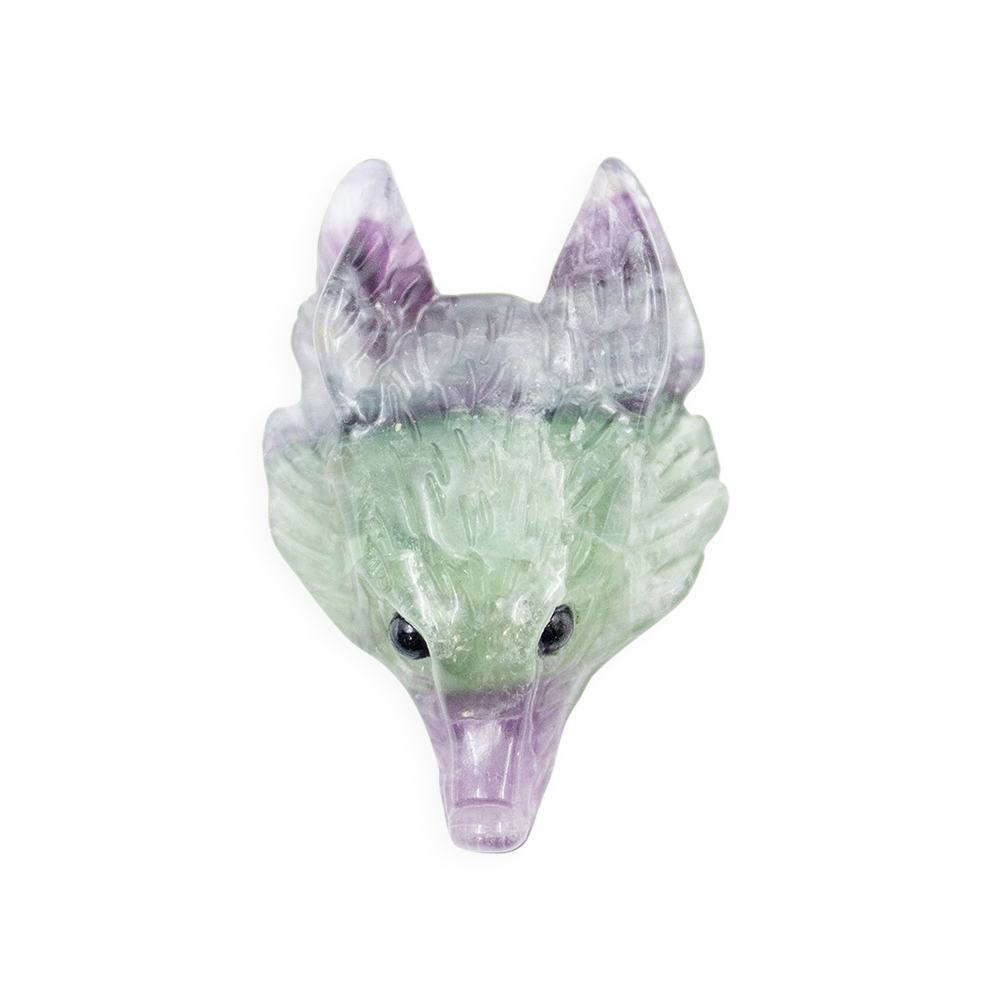 Fluorite Fox Head Pendant - Image 2