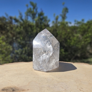 Fire and Ice Dow Quartz Point with Rainbow