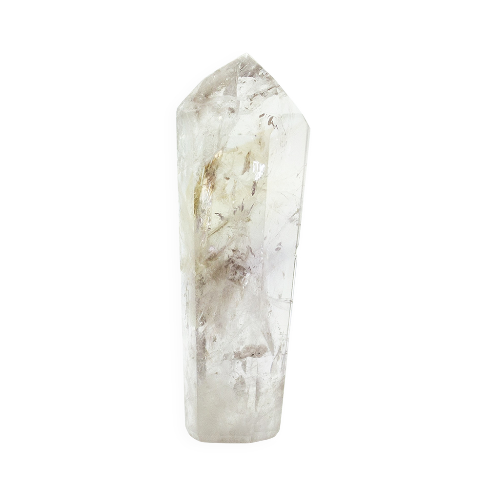 UV Powellite in Amethyst Channeling Quartz Point - Image 2