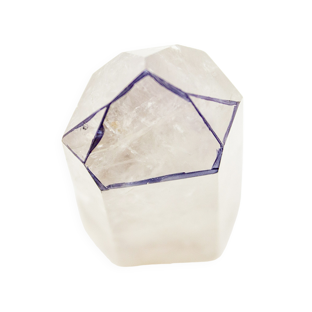 UV Powellite in Amethyst Channeling Quartz Point - Image 4
