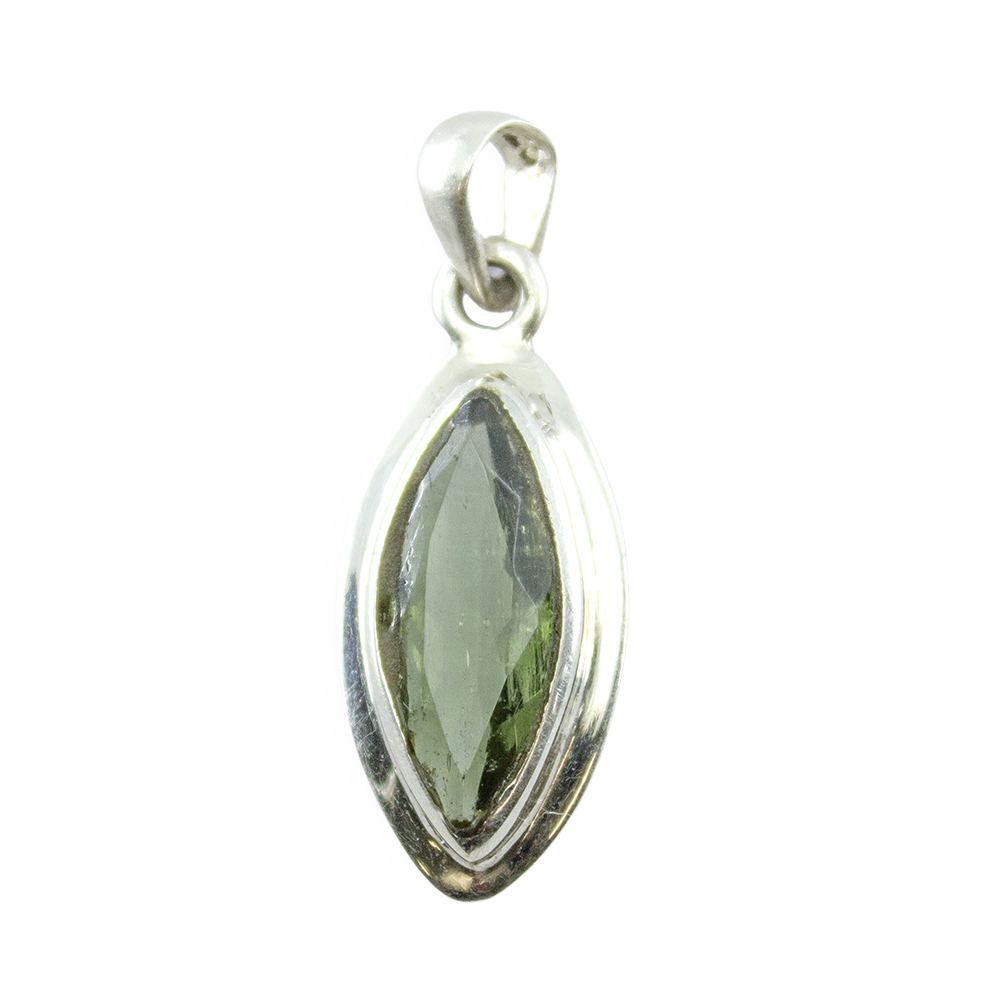 S.S. Moldavite Faceted Pendant