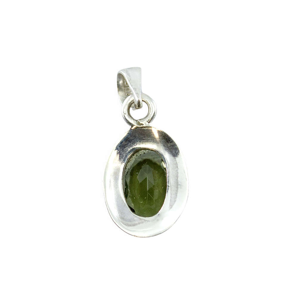 S.S. Moldavite Faceted Pendant - Image 2
