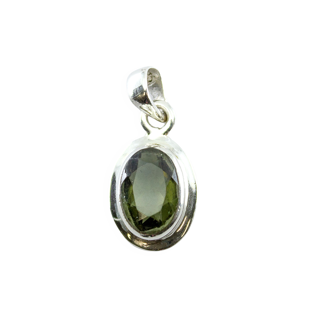 S.S. Moldavite Faceted Pendant