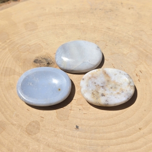 Blue Chalcedony Worry Stone