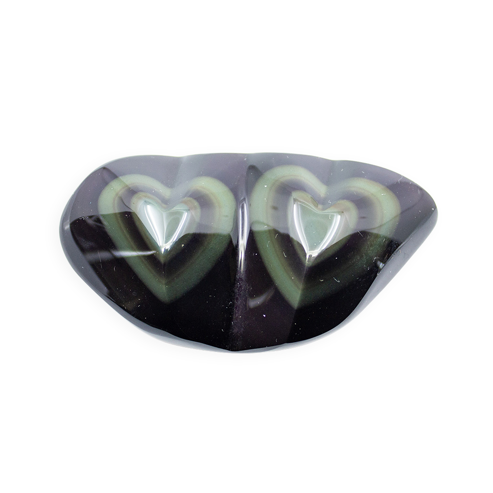 Rainbow Obsidian Double Heart - Image 2