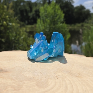 Aqua Aura Quartz Cluster