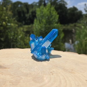 Aqua Aura Quartz Cluster
