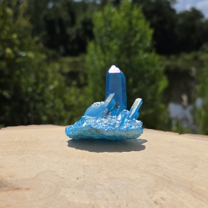 Aqua Aura Quartz Cluster