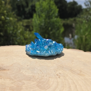 Aqua Aura Quartz Cluster