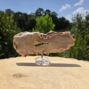 Pink Amethyst Flower Agate Slice
