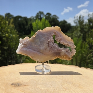 Pink Amethyst Flower Agate Slice