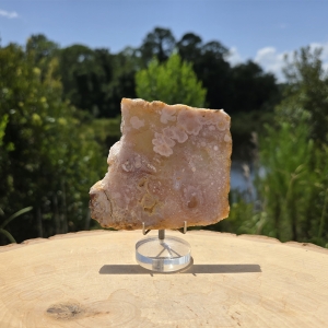 Pink Amethyst Flower Agate Slice