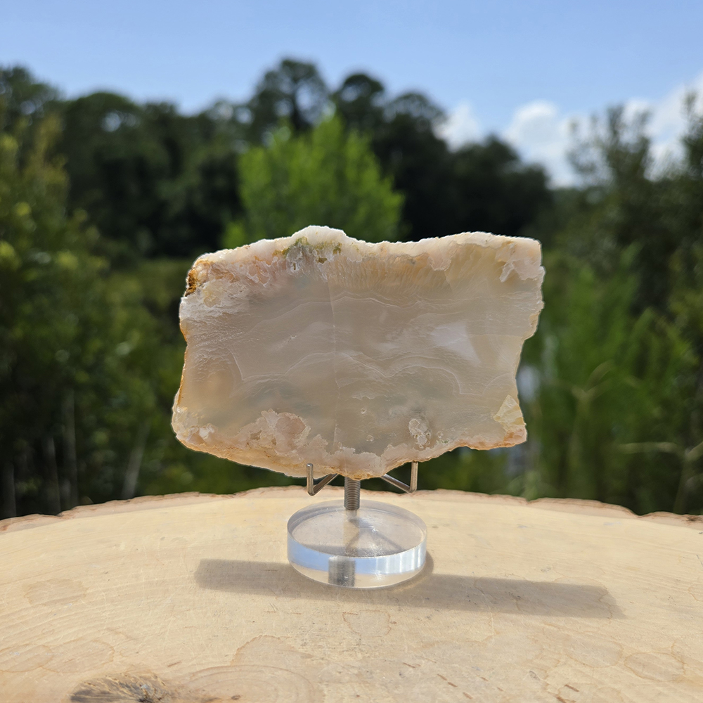 Pink Amethyst Flower Agate Slice