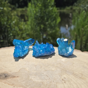 Aqua Aura Quartz Cluster