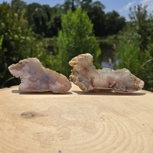 Pink Amethyst Flower Agate Slice