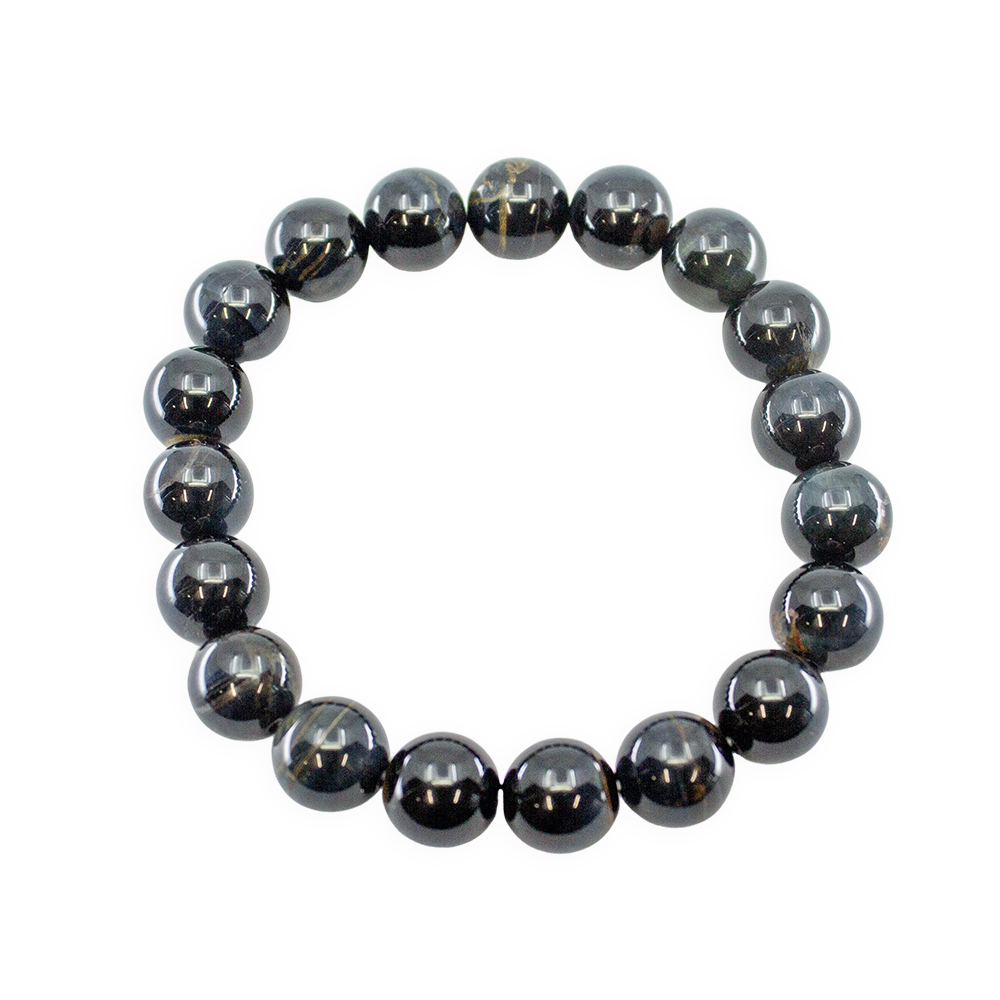 Blue Tiger's Eye Bead Bracelet 10 mm - Image 2