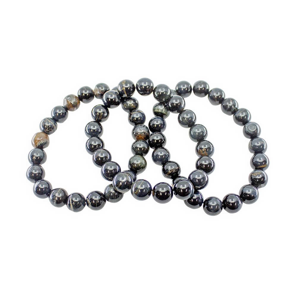 Blue Tiger's Eye Bead Bracelet 10 mm - Image 3