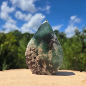 Feather Fluorite Display Piece