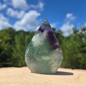 Feather Fluorite Display Piece