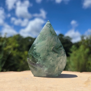 Feather Fluorite Display Piece