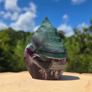 Feather Fluorite Display Piece