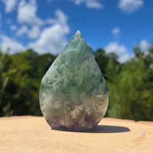 Feather Fluorite Display Piece