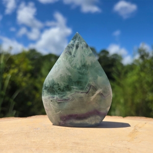 Feather Fluorite Display Piece