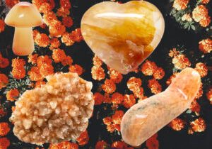 orange crystals